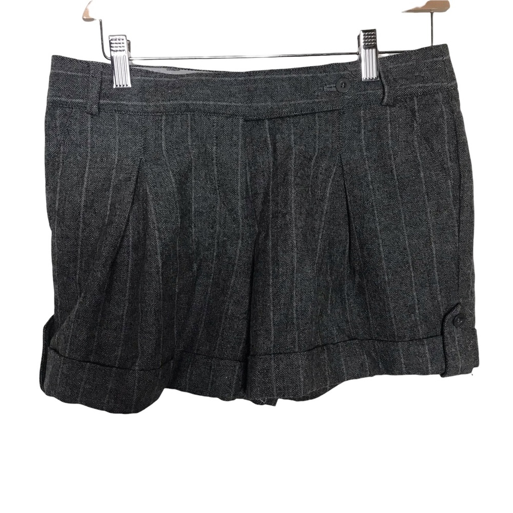Ted Baker Grey Wool Pleated Shorts
